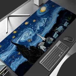 Van Gogh Oil Painting The Starry Night Mouse Pad Gaming Laptops Keyboard Mat Deskmat Pc Accessories Desk Protector HD carpet xxl