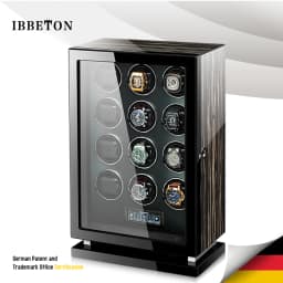 Luxury Automatic Watch Winder12 24 30 Slot Wood Mechanical Watch Box Fingerprint Unlock Quiet Mabuchi Motor Watches Storage Safe
