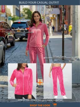 TACVASEN Winter Velvet Pants Womens Drawstring Elastic Waist Fleece Pants Workout Lounge Yoga Velour Pants Sweatpants Jogger