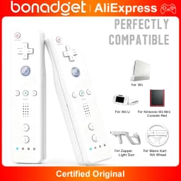 2in1 Controller For Nintendo WII/WII U Gaming Left Right Joystick Wireless Gamepads Optional Motionplus Func Game Remote Control