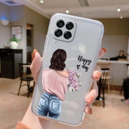 For Samsung Galaxy M33 5G Case Cover Cute Butterfly Flowers Protective Phone Case For Samsung M14 M15 M54 M55 M34 Transparent