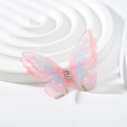 5cm 20pcs Double Sweet Butterfly Appliqued 3D Simulation Mesh Dreamy Bouquet Patch For DIY Handmade Hairband Nail Decoration