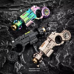 Mini Metal EDC Stress Relief Toy for Adults Pistol Gun Eject Fidget Roller Spinner Mechanical Slider Ratchet Wheel Paragraph