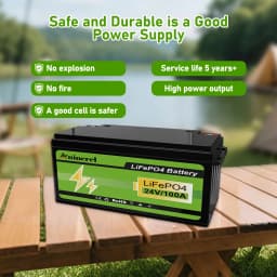 Aninerel 24V 100Ah 2560Wh Lithium LiFePO4 Battery with 100A BMS Perfect for RV Golf Cart Solar Power System Trolling Motor