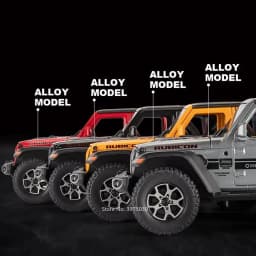 1:22 Wrangler Rubicon Suzuki Hustler Alloy Toys Diecast Model Car Doors Opened Sound Light Pull Back Vehice Friend Birthday Gift