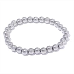 Yhpup 3/4/5/6 MM Stainless Steel Beads Daily Handmade Elastic Bracelet Bangle Waterproof Wrist Wholesale Gold Color Jewelry Men