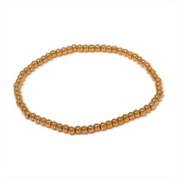 Yhpup 3/4/5/6 MM Stainless Steel Beads Daily Handmade Elastic Bracelet Bangle Waterproof Wrist Wholesale Gold Color Jewelry Men