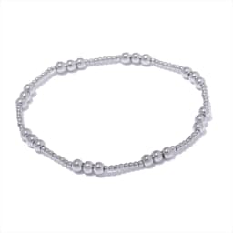 Yhpup 3/4/5/6 MM Stainless Steel Beads Daily Handmade Elastic Bracelet Bangle Waterproof Wrist Wholesale Gold Color Jewelry Men