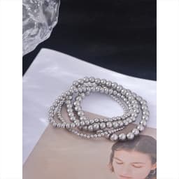Yhpup 3/4/5/6 MM Stainless Steel Beads Daily Handmade Elastic Bracelet Bangle Waterproof Wrist Wholesale Gold Color Jewelry Men