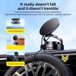 Newest 360 Degree Rotating Magnetic Mobile Phone Holder Vacuum Suction Cup Strong Magnetic Adsorption Car Phone Stand