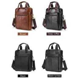 WESTAL Men's Shoulder Bags Genuine Leather Crossbody Messenger Bag For 13.3 Inch Laptop Briefcase Leather Man Handbags 8577