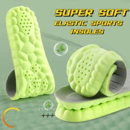 4D Latex Sport Insoles Super Soft High Elasticity Shoe Pads Anti-pain Deodorant Cushion Arch Support Running Insoles Foot Insole