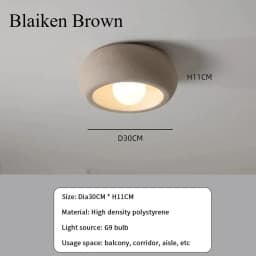 Japanese Wabi Sabi Style Circular Hallway Light Balcony LED Ceiling Cloakroom Entry Aisle Ceiling Chandelier Home Decor Lighting