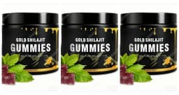 Gold Shilajit Gummies with Manuka Honey MGO 263 Himalayan Shilajit Vegan Non GMO Gluten Free Energy Vitality Supplement 30 Count