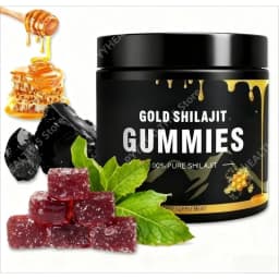 Gold Shilajit Gummies with Manuka Honey MGO 263 Himalayan Shilajit Vegan Non GMO Gluten Free Energy Vitality Supplement 30 Count