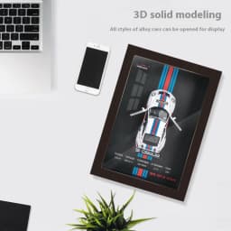 1/32 Photo Frame Version Alloy Metal Sports Car Model Simulation 3D Racing Car Hanging Painting Collection Kids Gifts Decoration