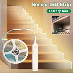 8MM COB Led Strip 5V With Motion Sensor Flexible LED Tape Battery Powered 320LEDs/M Induction Night Light For Stair Kitchen