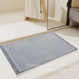 Solid Color Tassel Woven Bathroom Mat European Comfort Non-Slip Mats for Shower Room Dirt-Resistant Home Decor for Floor Hallway