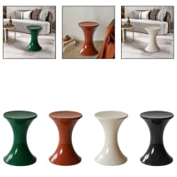 Hourglass Shape Storage Foot Rest Stool for Bathroom PP Material 44x31cm End Table