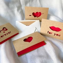 Love Gift Cards Red Kraft Paper Invitation Wedding Happy Valentines Day Greeting Card Festival Party Supplies Decoration Mixed