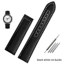 19mm 20mm Canvas Nylon Watchbands For Omega Seamaster 300 Speedmaster AT150 Omega Speedmaster Slubby 310.32 Series Nylon Strap