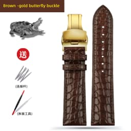 Blue Crocodile leather strap 14mm 15mm 16mm 17mm 18mm 19mm 20mm 21mm 22mm 23mm 24mm For Men's and Women's Brown Black Bracelet
