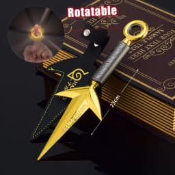 3 Styles Namikaze Minato Weapon 23cm/9.84inch Rotatable The Art of Flying Thunder God Kunai Metal Craft Model Turn Ninja Toys