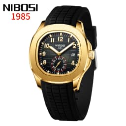 NIBOSI Luxury Square Man Watch Date Waterproof Luminous Men Wristwatch Stainless Steel Men's Quartz Watches Relojos Masculino