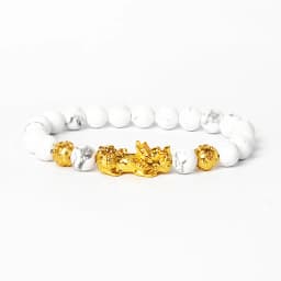 Nature Stone Feng Shui Bracelet Men Obsidian Opal Pixiu Wealth Luck Bead Bracelet Gold Color Pi Yao Dragon Charm Elastic Jewelry