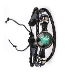 Fashion Dragon Evil Eye Bracelet Dragon Eye Glass Cabochon Leather Bracelets Lace up Adjustable Evil Eye Bracelet Jewelry