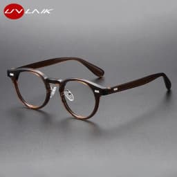 Fashion Simple Glasses Frame Men Women Ultralight TR90 Round Frame Transparent Lens Decoration Optical Eyeglasses