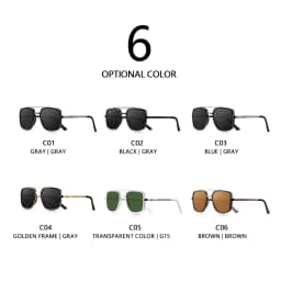 CRIXALIS Polarized Sunglasses For Men Classic Vintage Metal Frame Driving Pilot Fishing Anti-reflective Sun Glasses Shade UV400