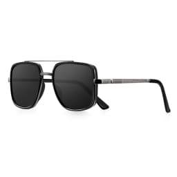CRIXALIS Polarized Sunglasses For Men Classic Vintage Metal Frame Driving Pilot Fishing Anti-reflective Sun Glasses Shade UV400