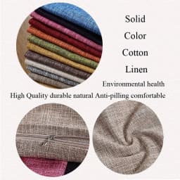 Pillow Case Home Decoration Salon Cushion Cover 50X50 Solid Pillowcase with Zipper Cotton Linen for Sofa Car Chair 45x45 40X40
