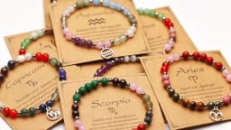 12 Zodiac Beaded Bracelet Aries Taurus Gemini Cancer Leo Virgo Libra Scorpio Aquarius Pisces Gifts Women Jewelry Gift