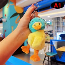 1Pc Lovely Cartoon Animal Brown Horse Alpaca Donkey Giraffe Zebra Soft Stuffed Small Doll Key Ring Pendant Birthday