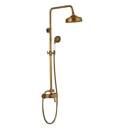 Classic Antique Brass Bathroom Shower Faucet Set Bathtub Shower Faucet Bath Shower Tap Rainfall Shower Head Swivel Watering