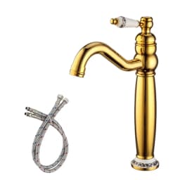 Brass Brushed gold vintage Basin Faucet Bathroom cabinet wash Basin Hot and Cold Water Faucet splash-proof XT-450