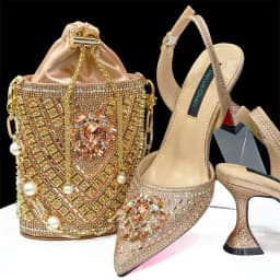 Venus Chan- Green Color High Heels for Ladies Popular Design African Ladies Shoes and Bag Set INS Style Elegant 2024 Newest