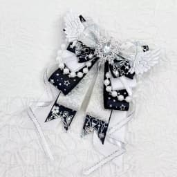 Lolita Angel Wing Bow Handmade Finished Crystal Pearl ItaBag Charm DIY Lolita Bags Clothing Decorations Accessories
