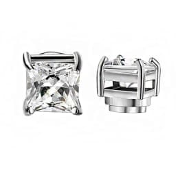 1Pc Crystal Magnetic Ear Stud Clip Earrings for Men and Women Punk Round Zircon Magnet Earrings Non Piercing Jewelry