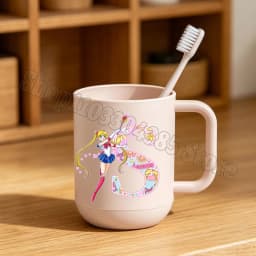 Sailor Moons Toothbrush Cup Girls Kawaii Letter A-Z Gargle Mug Women Travel Portable Water Cups Kids Bathroom Accessories Gift