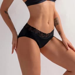 4-Layer Leak proof Menstrual Panties Moderate Fast Absportion Postpartum Belly Support Briefs With Lace Design Reusable