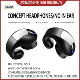 Bluetooth Earphone Clip On Monaural Inear Motion Stereo Bone Conduction Gd28 Business Wireless Earphone Mini Monaural Tws Waterp