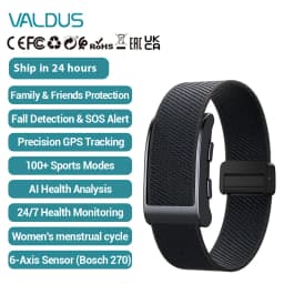 VALDUS VIGOR GPS Smart Bracelet Man Woman SOS Fall Detection Safety Guardian Heart Rate Fitness Tracker New NO Screen Smartwatch