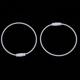 10pcs/lot Stainless Steel Wire Keychains Colorful Round Cable Loop Screw Lock Rope Rings For DIY Keyrings Key Chains Accessories
