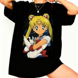 Sailor Moon Retro 90s Anime Graphic T Shirt Summer Cotton Men Women Tee Streetwear Casual Trend Short Sleeve Couple Hip Hop Top