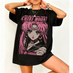 Sailor Moon Retro 90s Anime Graphic T Shirt Summer Cotton Men Women Tee Streetwear Casual Trend Short Sleeve Couple Hip Hop Top