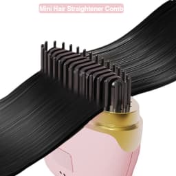 Upgraded Version Wireless LCD Straightening Comb Portable USB Charging Hair Straightener Comb for Smooth Styling Hair Styler