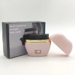 Upgraded Version Wireless LCD Straightening Comb Portable USB Charging Hair Straightener Comb for Smooth Styling Hair Styler
